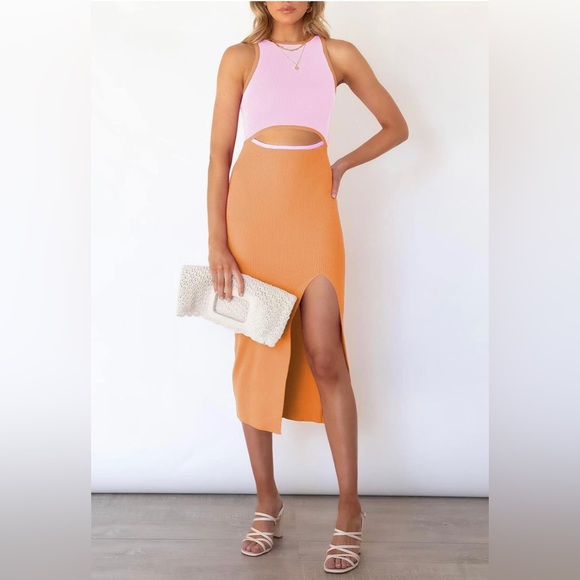 Ribbed Bodycon Midi Dress - Picture 1 of 2